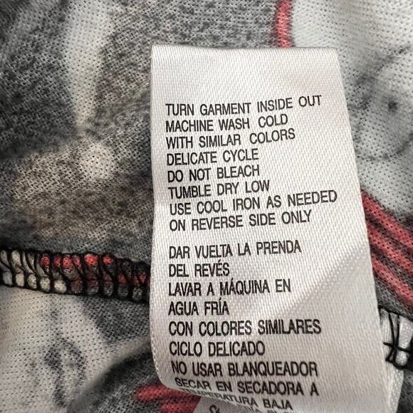 Disney Sleepwear Jack Skellington Pajama Pants Womens 2X Black White Red Fleece - Picture 5 of 5